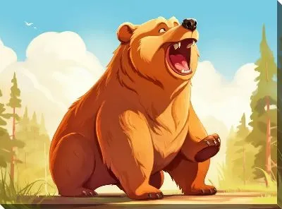 Картина маслом Медведь №42