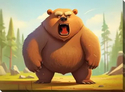 Картина маслом Медведь №43