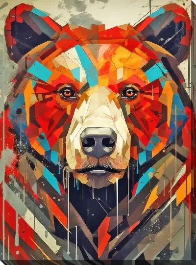 Картина маслом Медведь №44