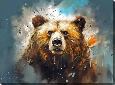 Картина маслом Медведь №48