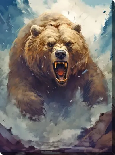 Картина маслом Медведь №49