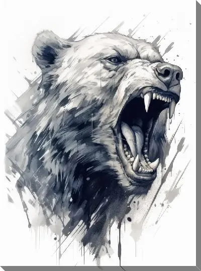 Картина маслом Медведь №54