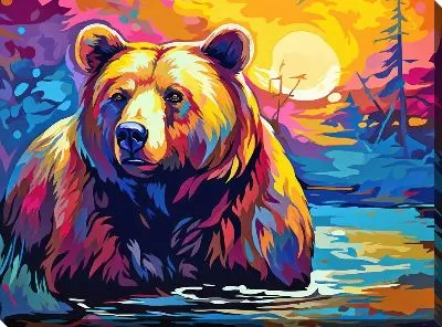 Картина маслом Медведь №55
