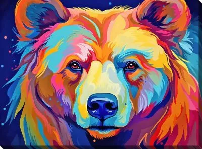 Картина маслом Медведь №56