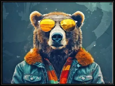 Картина Медведь в солнечных очках