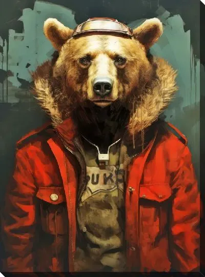 Картина маслом Медведь №57