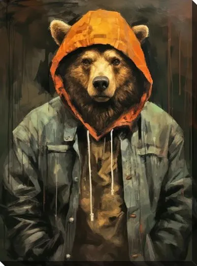 Картина маслом Медведь №59