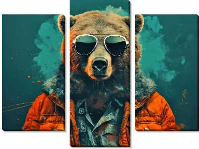 Модульная картина Медведь №60
