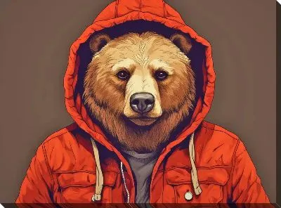 Картина маслом Медведь №62