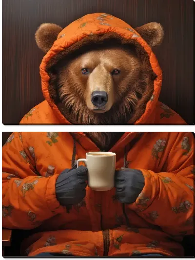 Модульная картина Медведь №64