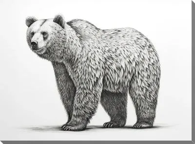 Картина маслом Медведь №72