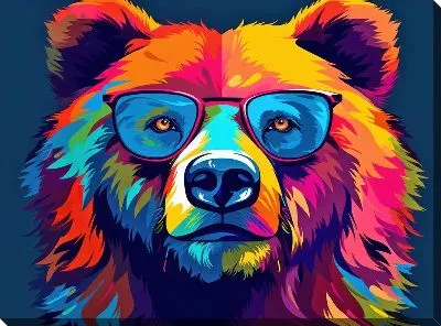 Картина маслом Медведь №76