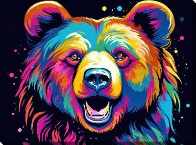 Картина маслом Медведь №77