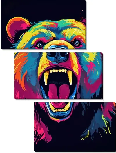 Модульная картина Медведь №78