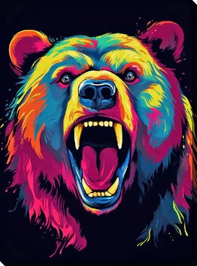 Картина маслом Медведь №78