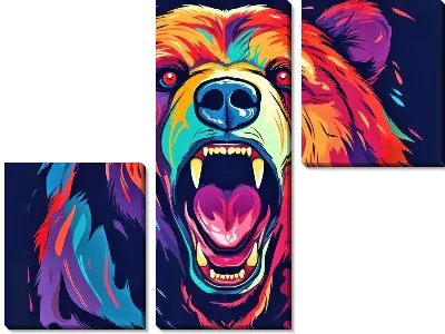 Модульная картина Медведь №79