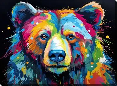 Картина маслом Медведь №80