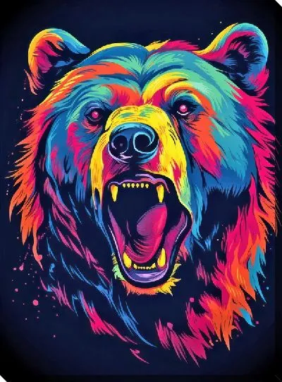 Картина маслом Медведь №81