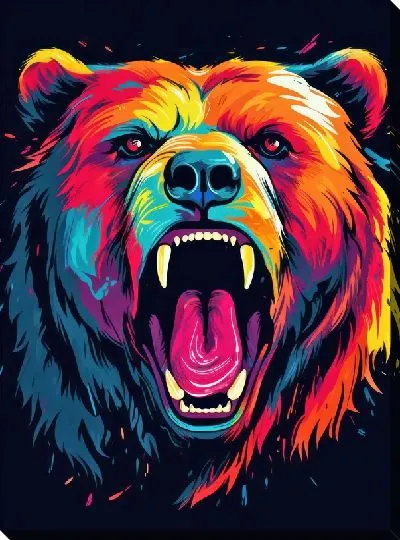 Картина маслом Медведь №83