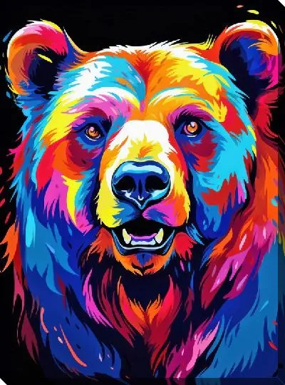 Картина маслом Медведь №84