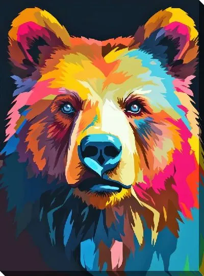 Картина маслом Медведь №85