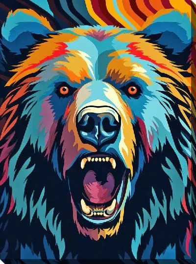 Картина маслом Медведь №88