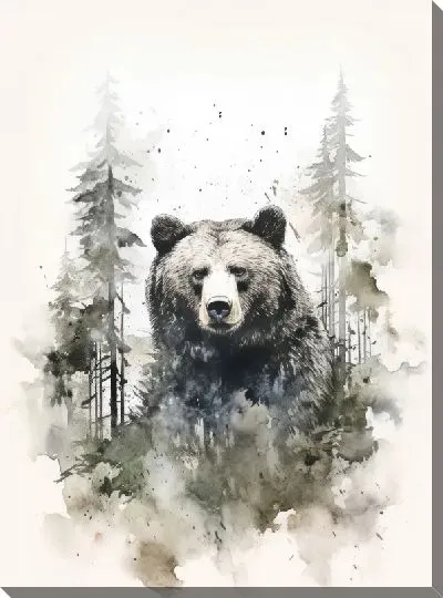 Картина маслом Медведь №90