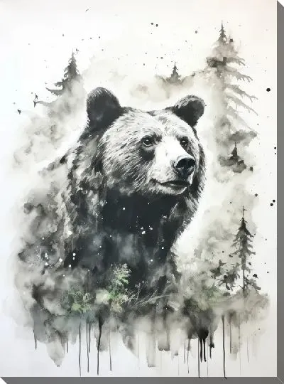 Картина маслом Медведь №93