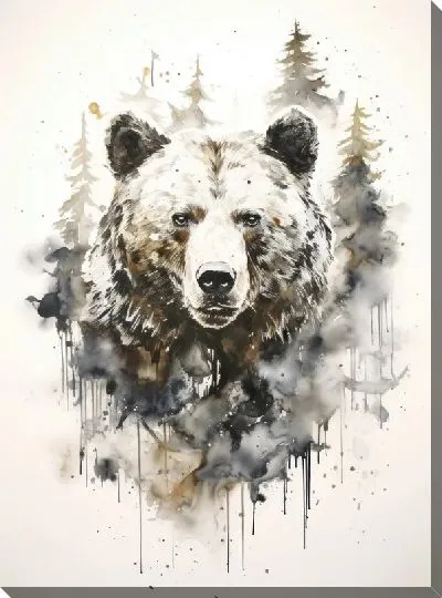 Картина маслом Медведь №96