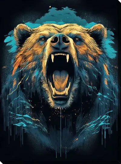 Картина маслом Медведь №97