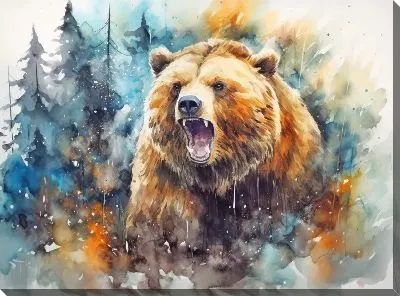 Картина маслом Медведь №98