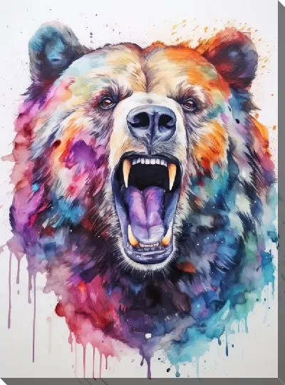 Картина маслом Медведь №101