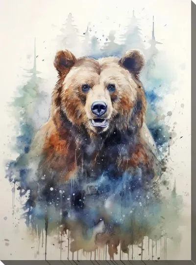 Картина маслом Медведь №102