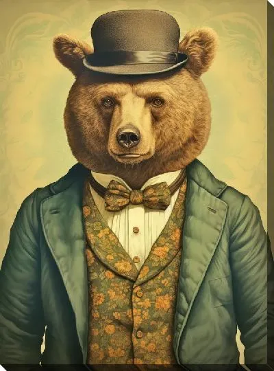 Картина маслом Медведь №105