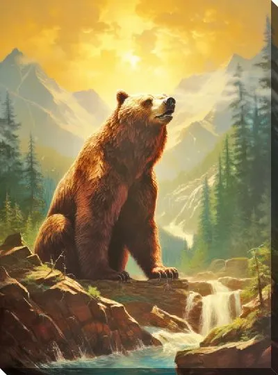 Картина маслом Медведь №107