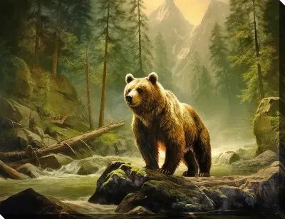 Картина маслом Медведь №108