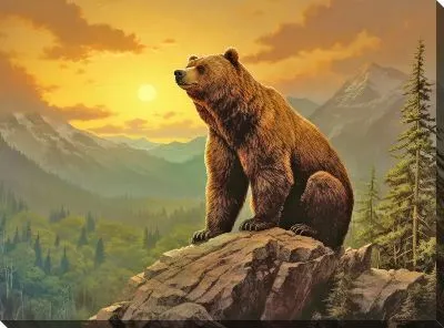Картина маслом Медведь №113