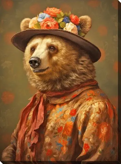 Картина маслом Медведь №114