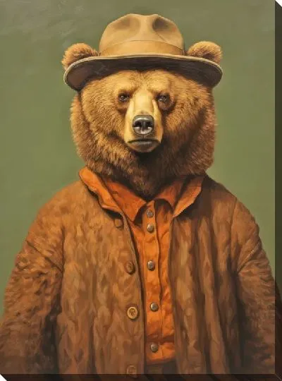 Картина маслом Медведь №115