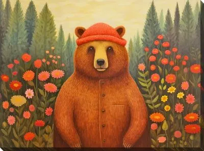 Картина маслом Медведь №116
