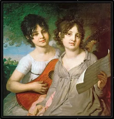 Портрет сестёр княжны Анны Гаврииловны Гагариной и княжны Варвары Гаврииловны Гагариной