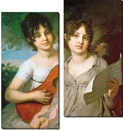 Портрет сестёр княжны Анны Гаврииловны Гагариной и княжны Варвары Гаврииловны Гагариной