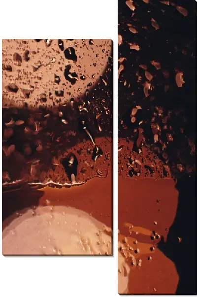 Модульная картина Капли воды на стекле