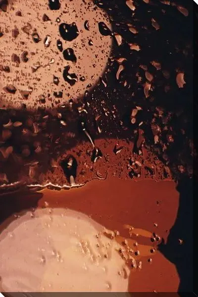 Постер Капли воды на стекле