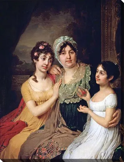 Картина Портрет А. И. Безбородко с дочерьми