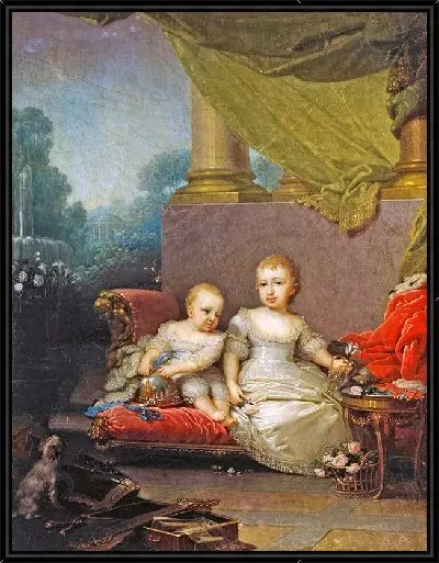 Картина Портрет великого князя Николая Павловича и великой княжны Анны Павловны, детей Павла I