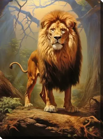 Картина маслом Лев №171