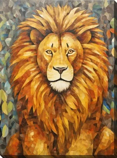 Картина маслом Лев №191