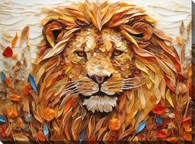 Картина маслом Лев №20