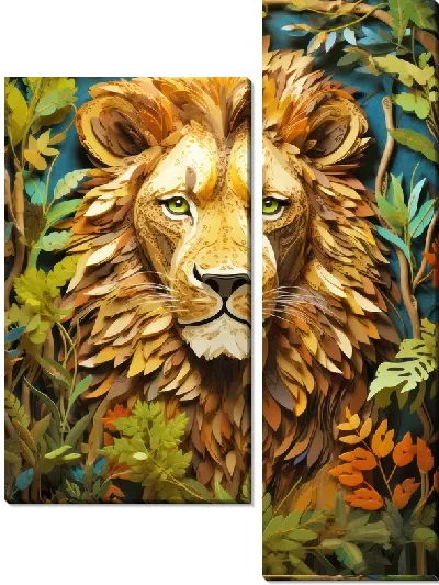Модульная картина Лев №22